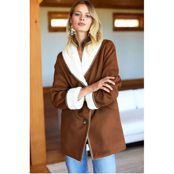 Emerson Frye Orchard Coat - Camel Wool Cashmere - Size XL - Picture 4 of 8